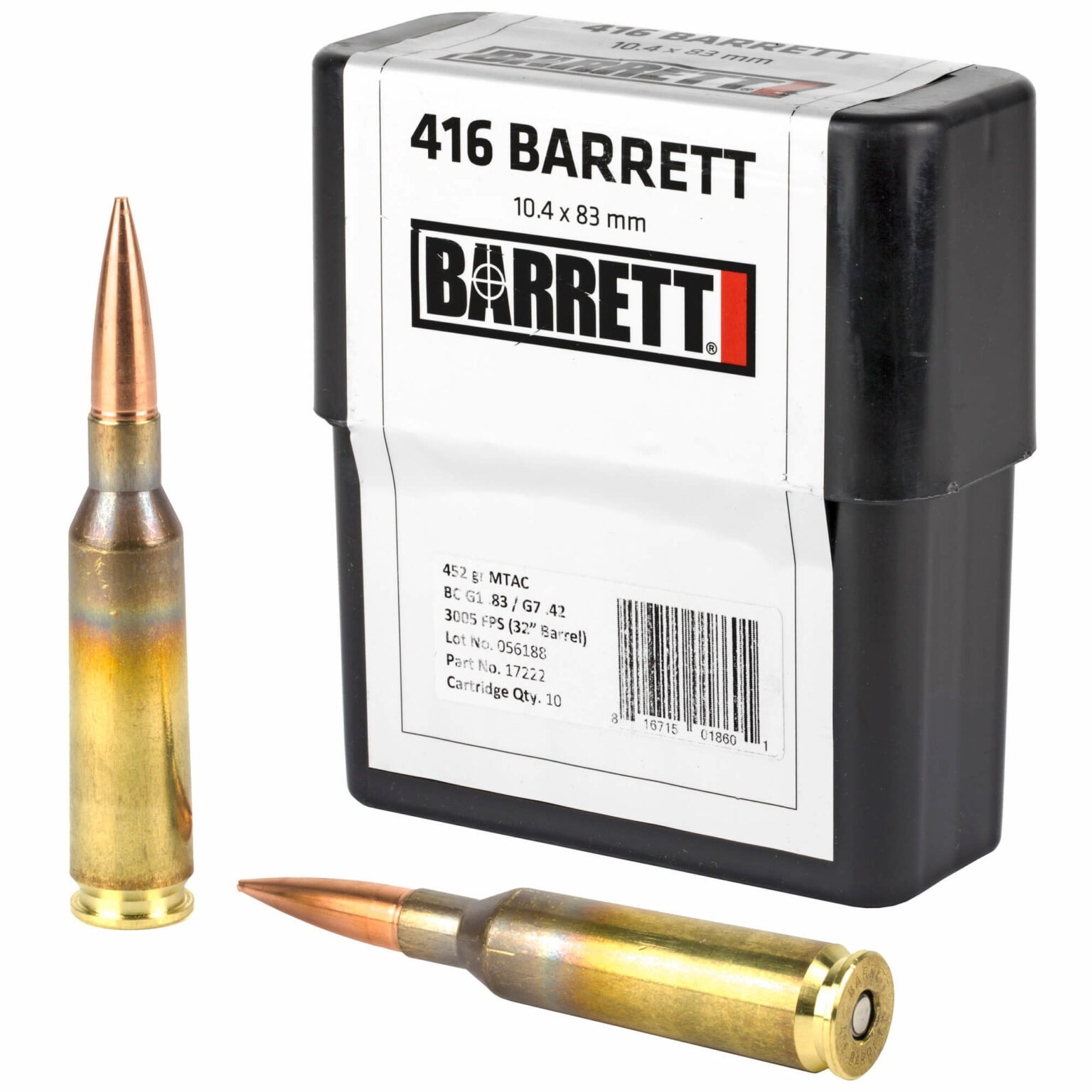 Barrett .416 Barrett 452 Grain MTAC Cutting Edge – 10 Rounds – Saint ...