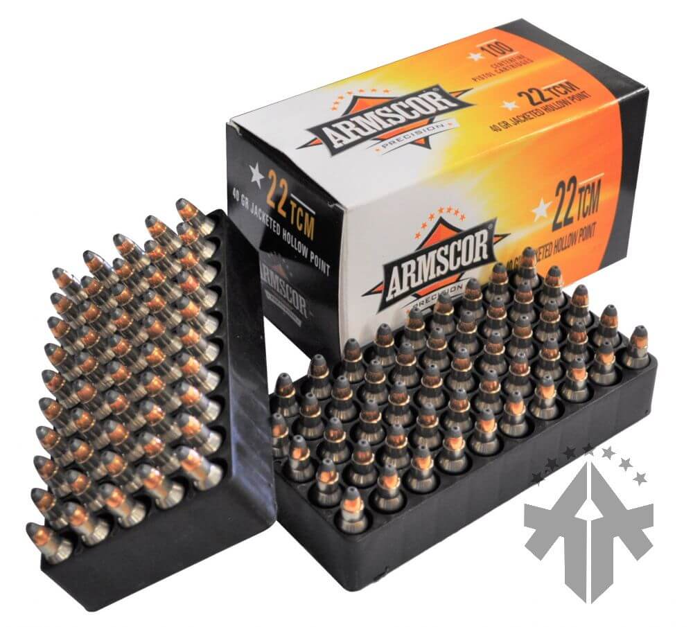 Armscor 22 Tcm 40 Grain Jacketed Hollow Point Jhp 100 Rounds Saint Barbs Bullets 3530