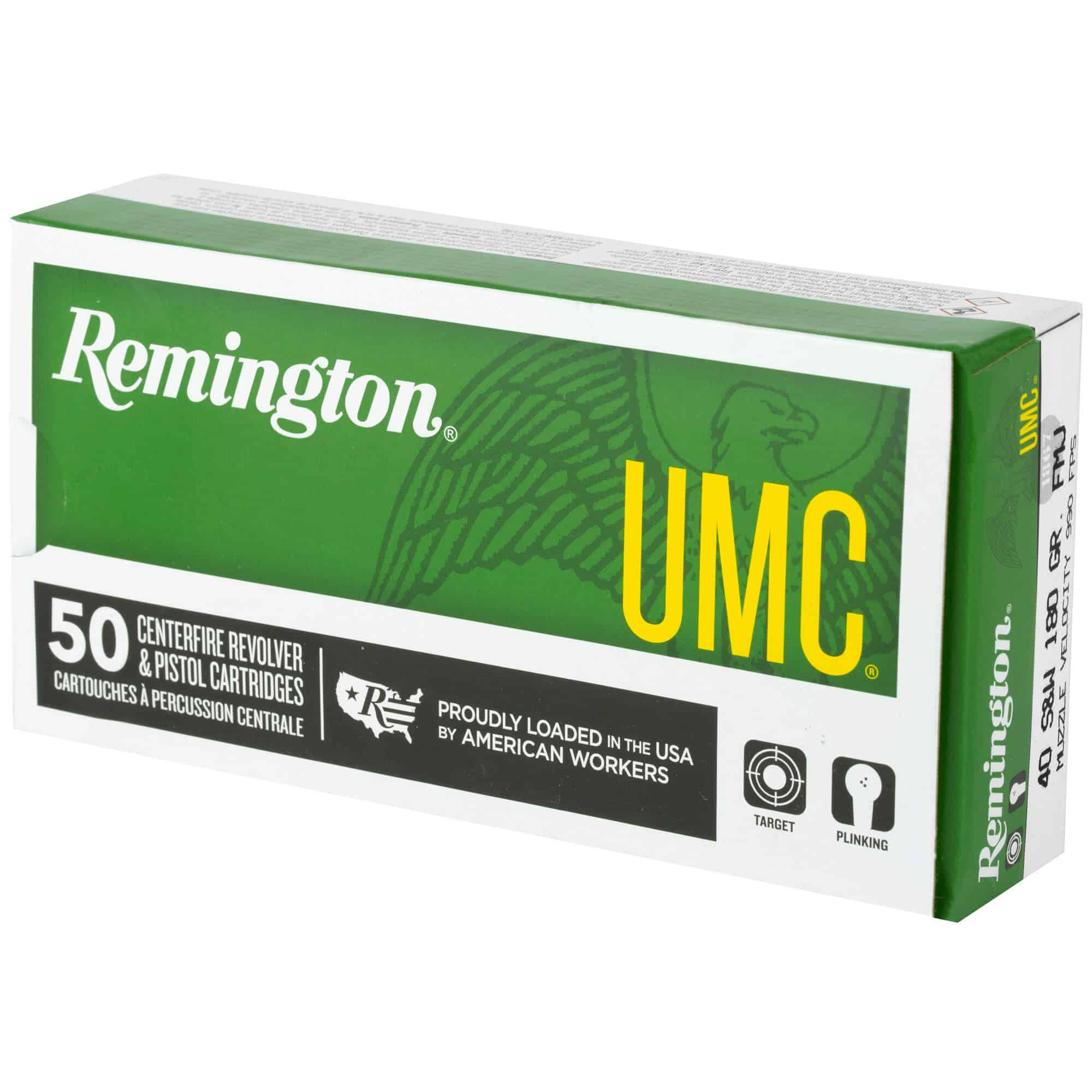 Remington UMC .40 S&W 180gr FMJ (50 Rounds) - Saint Barbs Bullets