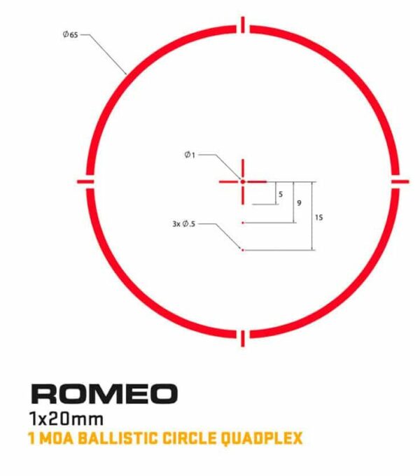 Sig 2 MOA Red Dot Ballistic Circle Dot