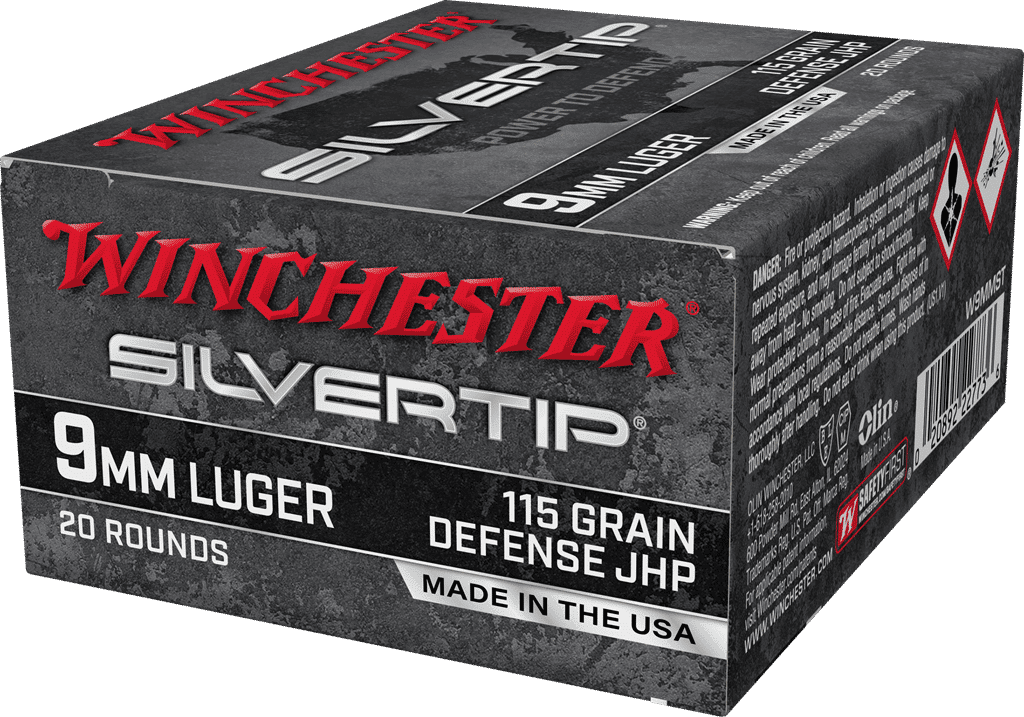 Winchester Silvertip 9mm 115gr Defense JHP (20 Rounds) at Saint Barb's