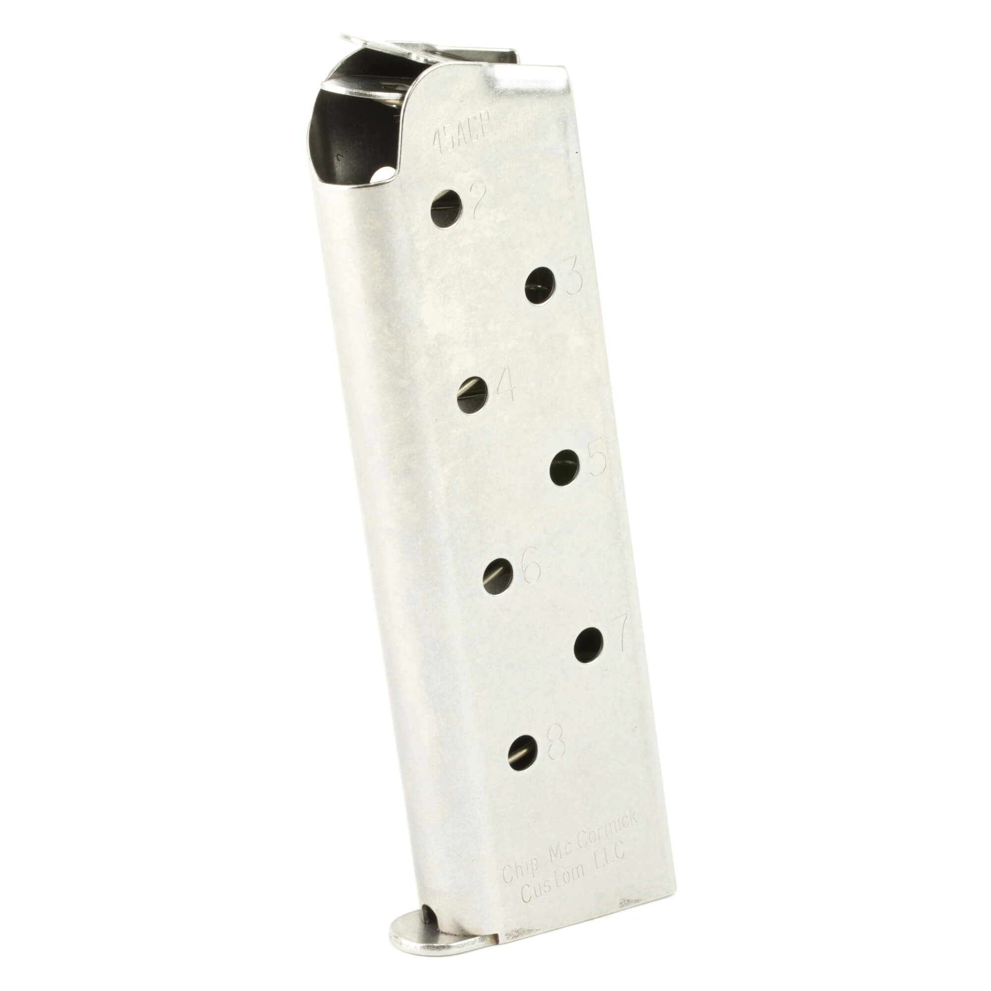 Chip Mccormick Custom Match Grade 1911 Full Size 8 Round Magazine In 45 Acp Stainless Steel 4382