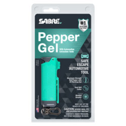 SABRE Safe Escape 3-in-1 Pepper Gel with Seat Belt Cutter and Window Break (Mint)