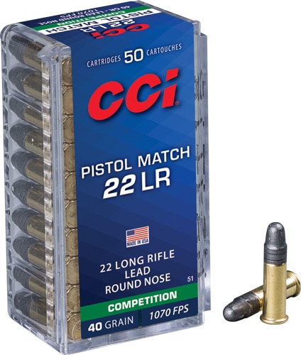 CCI Pistol Match .22 LR 40 Grain Lead Round Nose (50 Rounds) at Saint ...