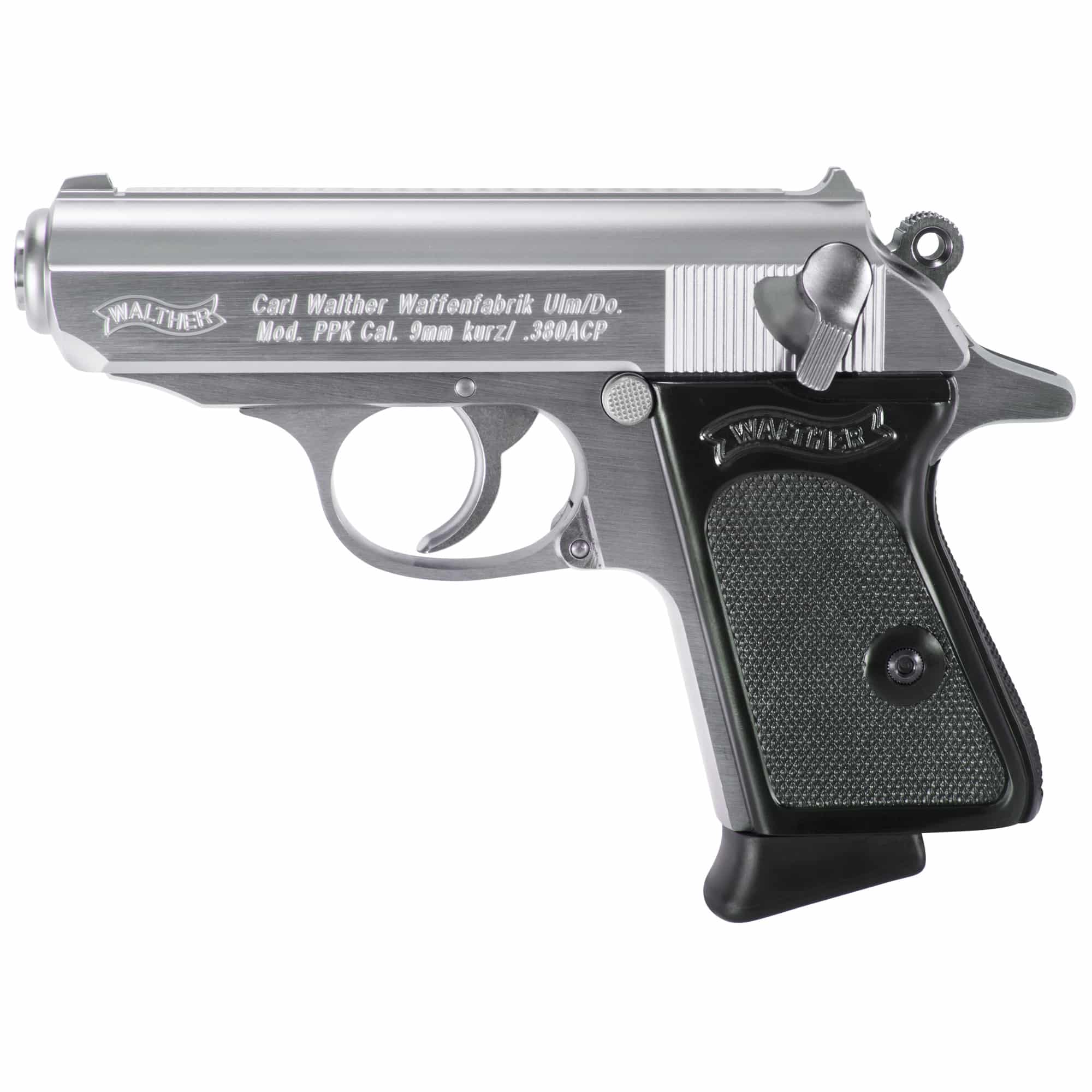 SHIPS FREE - Walther PPK .380 ACP - 6 Round Mags / Silver + Black-img-0
