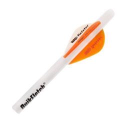 Nap Quickfletch W/2″ Twister – Vanes White/orange/orange 6pk