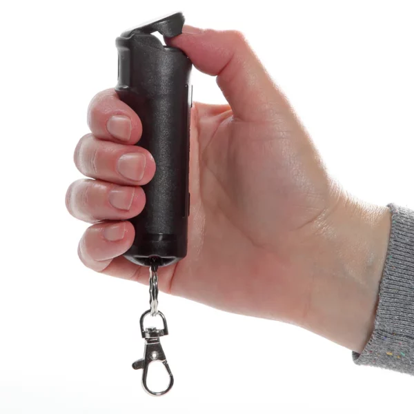 Mace Brand Pepper Spray Compact - Hard Case W/key Ring Black 12g