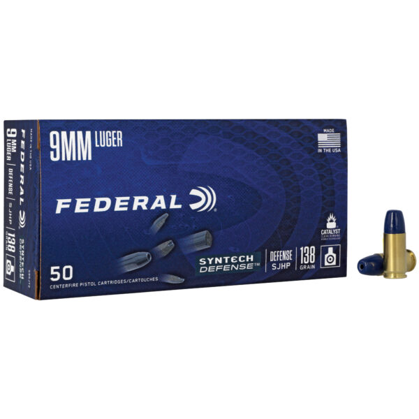 Federal Syntech Defense 9mm 138 Grain Semi-Jacketed Hollow Point (50 Rounds)