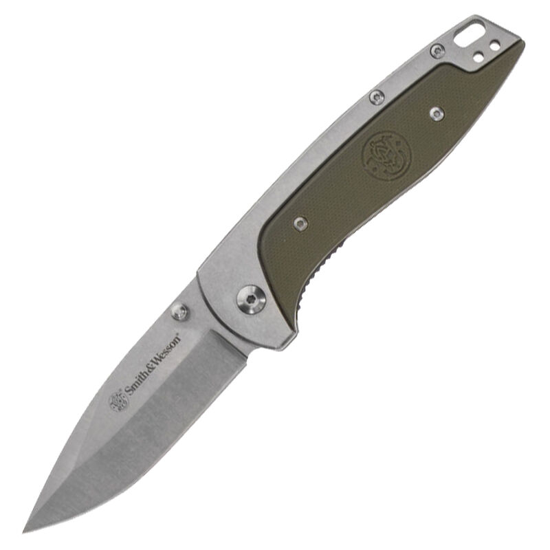 Sw Knife Freighter Folding Blade 36 G10 Od Grn Handle