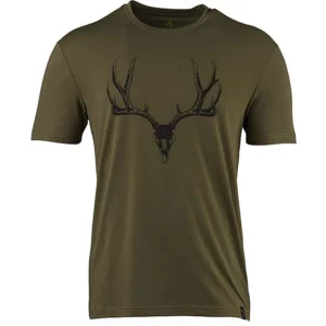 Browning Ss Perf Camp Shirt - Mule Deer Logo Green 2XL*