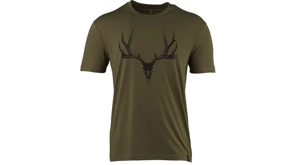 Browning Ss Perf Camp Shirt - Mule Deer Logo Green 2XL*