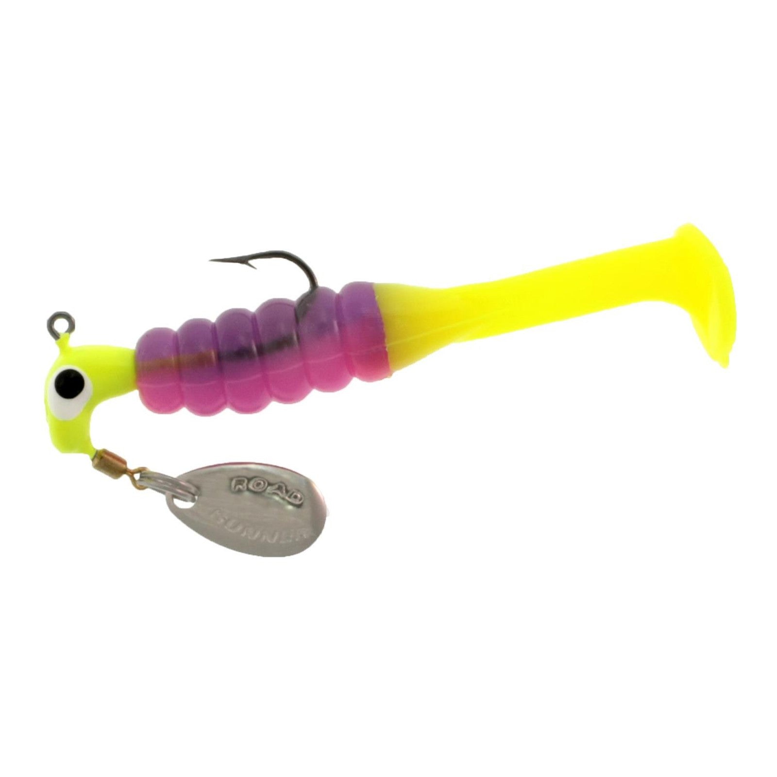 Mr. Crappie Slabalicious Road Runner Chartreuse/Popsicle; 1/16 oz.