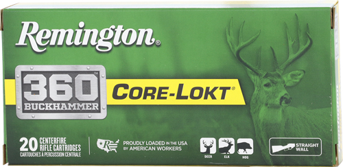 Remington Core-Lokt .360 Buckhammer 200 Grain Soft Point – 20 Rounds ...