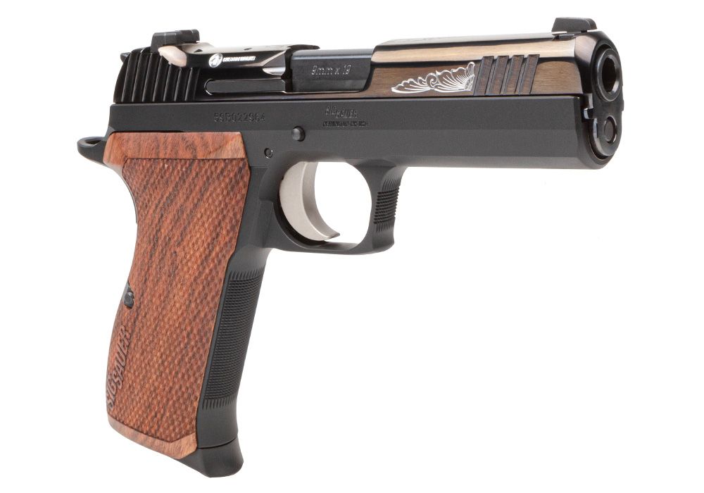 SHIPS FREE - Sig P210 Carry Custom Works - 8 Round Mags / Black + Wood-img-0